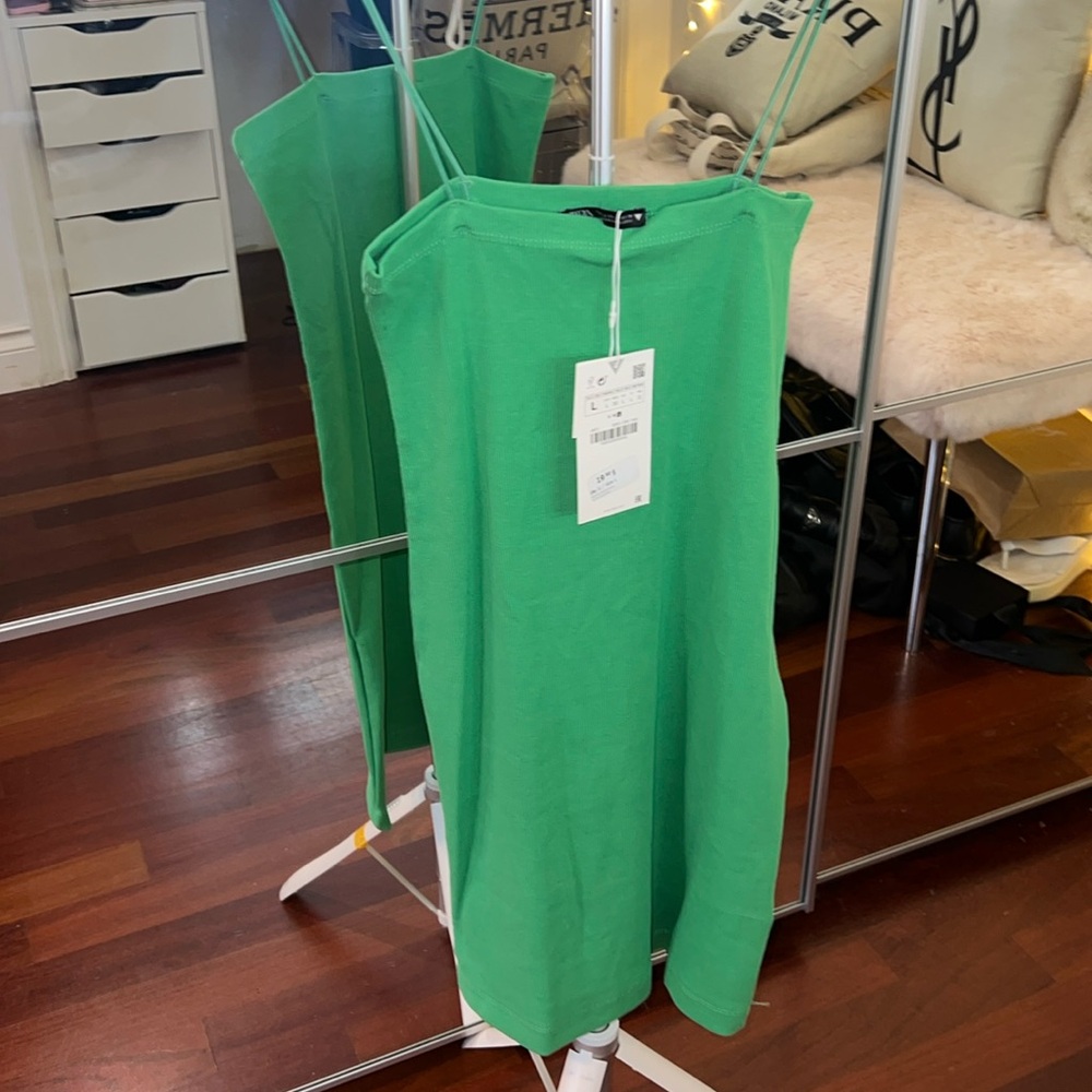 Newest tags Zara green tube dress